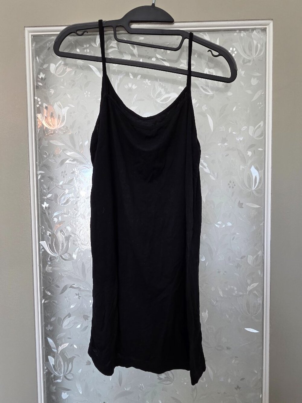 Long Black Tank Top - Size XL